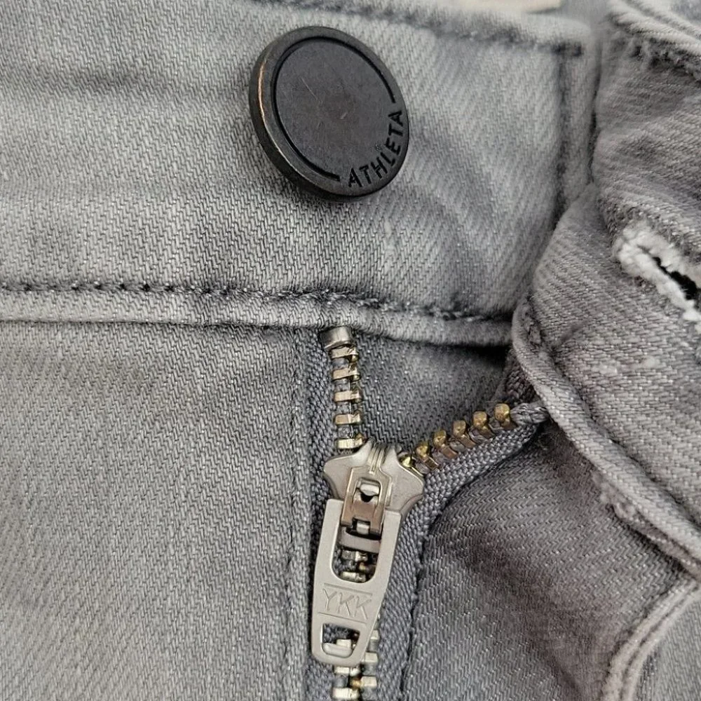 Athleta Sculptek Skinny Ankle Jeans Light Gray Size 0 - Picture 9 of 10